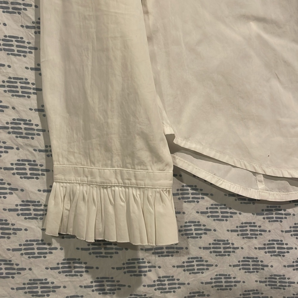 White Ruffle J.Crew Blouse - Picture 5 of 5